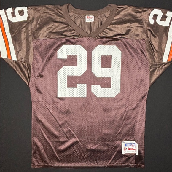 Vintage 90s Eric Turner Cleveland Browns Wilson Jersey #29 Men’s L Made In USA - Picture 6 of 6
